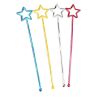 Hollow Star Cocktail Stirring Sticks Disposable Beverage Coffee Stirrers, 30Pcs