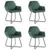 Dining Chairs 4 pcs Green Velvet