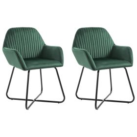 Dining Chairs 2 pcs Green Velvet