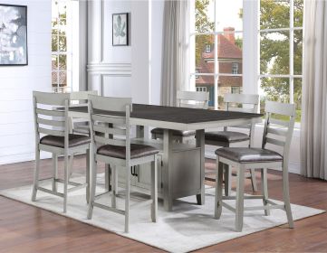 Hyland - 7 Piece Dining Set - Pearl Silver