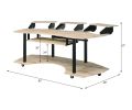 ACME Eleazar Computer Desk, Natural Oak 92897