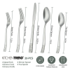 KitchenTrend 20-Piece Silverware Set, Stainless Steel Flatware Cutlery Set, Service for 4 in Dishwasher Safe, Checkmate