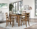 5pc Dining Set Walnut Finish Table and 4 Side Chairs Set Wooden Kitchen Dining Furniture Transitional Style