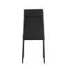 Dining chairs set of 4, Black modern kitchen chair with metal leg