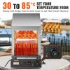 VEVOR 1200W Commercial Hot Dog Steamer 2 Tier Electric Bun Warmer w/ Slide Doors