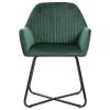 Dining Chairs 2 pcs Green Velvet