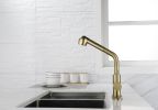 Utility Sink Faucets Single-Handle Pull-Out Laundry Faucet with Dual Spray Function in Stainless Spot Resistant Gold