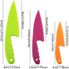 3 Colors Plastic Knife Set 3 Sizes Nylon Knife Safety Cooking Chef Knives for Fruit Lettuce Vegetable Salad Bread (Random Color)