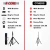 5 Core Speaker Stand Tripod Floor Adjustable Up to 48 Inch DJ Studio Monitor Stands Pole Mount Pair - SS HD 2PK 4FT WB