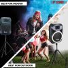 5 Core Speaker Stand Tripod Floor Adjustable Up to 48 Inch DJ Studio Monitor Stands Pole Mount Pair - SS HD 2PK 4FT WB