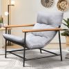 Metal Framed Sling Accent Chair for Living Room,Grey