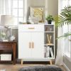 Floor Storage Cabinet Free Standing Cupboard Chest