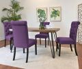 Ashford 5-Piece Dining Set, Hairpin Dining Table with 4 Chairs, 4 Color Options