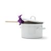 1pc Kitchen Spoon Holder And Steam Release Creative Heat-Resistant Silicone Witch Pot Lid Spill-Free BPA-Free Kitchen Utility Gadgets Purple