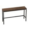 Modern Design Kitchen Dining Table,Pub Table,Long Dining Table Set with 3 Stools,Easy Assembly,Dark Brown