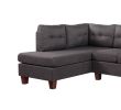 Dalia 97" Dark Gray Linen Modern Sectional Sofa with Left Facing Chaise