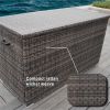 Direct Wicker Large 296 Gallons Brown Lamao Rattan Outdoor Storage Box Deck Box