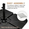 Square Offset Umbrella Base Plastic Cantilever Patio Umbrella Base Stand, Water/Sand Filled in Black (4-Piece)