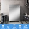 4 Door Dining Room Refrigerator with 8 Adjustable 48" Wide Stainless Steel Shelves 36 Cubic Feet Temperature Control 33°F~40°F