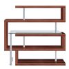 ACME Raceloma Writing Desk w/Shelf, Clear Glass, Walnut & Chrome Finish 93183