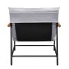 Metal Framed Sling Accent Chair for Living Room,Grey