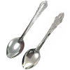 6 Pc Stainless Steel Dinner Spoons Flatware Set Silverware Cutlery Soup Utensil