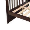 Twin Over Full Bunk Bed with Storage Drawers, Wooden Bunk Bed with Ladder and Safety Guard Rails –Espresso