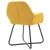 Dining Chairs 4 pcs Yellow Fabric