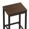 Modern Design Kitchen Dining Table,Pub Table,Long Dining Table Set with 3 Stools,Easy Assembly,Dark Brown