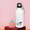 Biggdesign Cats Aluminum Flask with Carabiner 400 ml