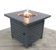 25" H x 30" W Steel Propane/Natural Gas Fire Pit Table