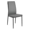 Dining chairs set of 4, Grey modern kitchen chair with metal leg