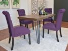 Ashford 5-Piece Dining Set, Hairpin Dining Table with 4 Chairs, 4 Color Options