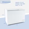 Compact Deep Freezer with 7-Level Adjustable Temperature and Removable Basket