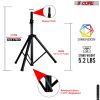 5 Core Speaker Stand Tripod Floor Adjustable Up to 48 Inch DJ Studio Monitor Stands Pole Mount Pair - SS HD 2PK 4FT WB