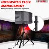 5 Core Speaker Stand Tripod Floor Adjustable Up to 48 Inch DJ Studio Monitor Stands Pole Mount Pair - SS HD 2PK 4FT WB