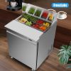 Refrigerated 29" Wide Sandwich Salad Prep Station 1 Door with 8 Plate Capacity