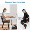 Under Desk Footrest, Tilt Gaming Desk Foot Stool Black, Adjustable Footrest for Under Desk with Roller, Office Foot Rest for Under Desk at Work