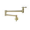 Wall-Mounted Potfiller modern 360-degree rotating kitchen faucet in Brushen Gold