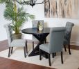 Nylander 5-piece Dining Set, Cross-Buck Dining Table with 4 Stylish Chairs