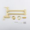 Wall-Mounted Potfiller modern 360-degree rotating kitchen faucet in Brushen Gold