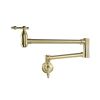 Wall-Mounted Potfiller modern 360-degree rotating kitchen faucet in Brushen Gold