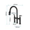 Transition bridge kitchen faucet with pull-down nozzle